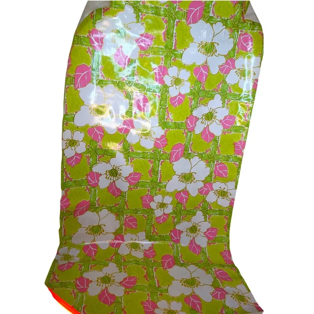 Vintage Psychedelic Floral Trellis Wallpaper Wallcovering Partial Roll READ